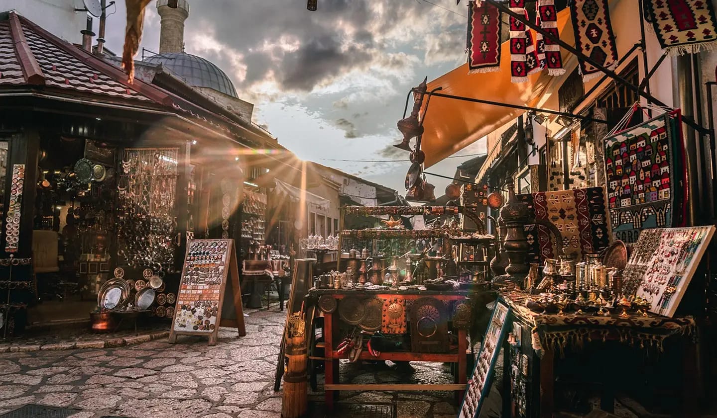 Global marketplace background