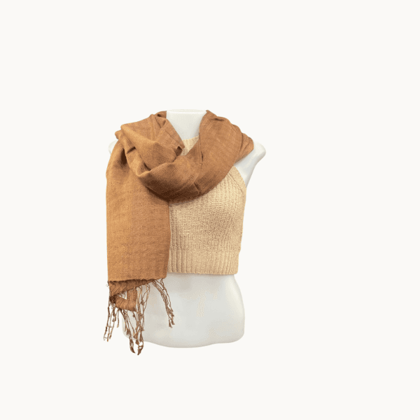 Brown Stripped Pattern Pashmina Shawl