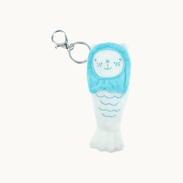 Merlion Chou Chou Mini Keychain (Blue)